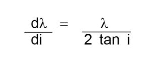 Diffraction Grating Dispersion Equation